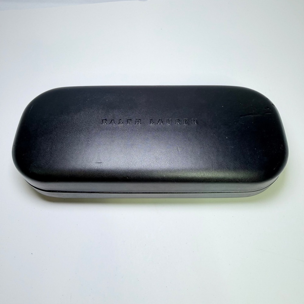Ralph Lauren Black Hardshell Sunglasses Eyeglasses Case with Cleaning Cloth